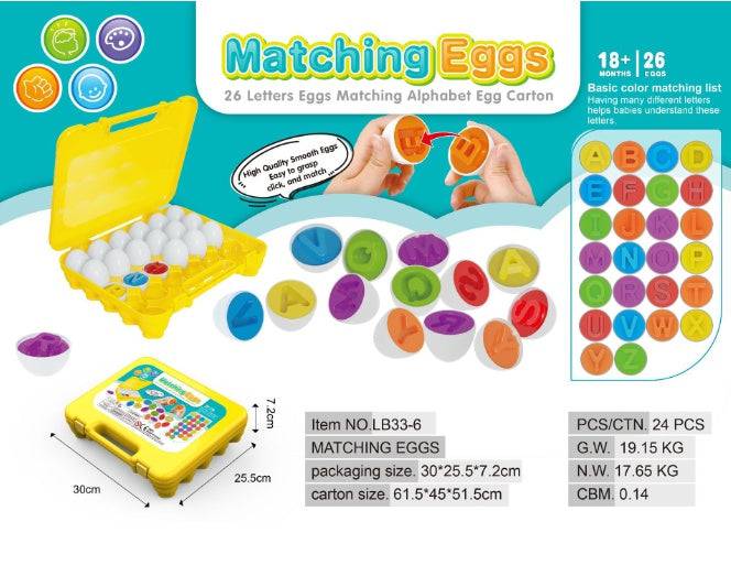 Montessori Egg Toy - Shape Matching Eggs - Bundles of Smiles