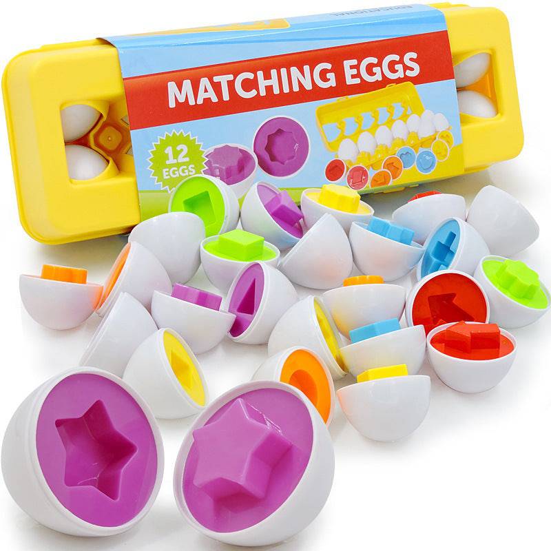 Montessori Egg Toy - Shape Matching Eggs - Bundles of Smiles