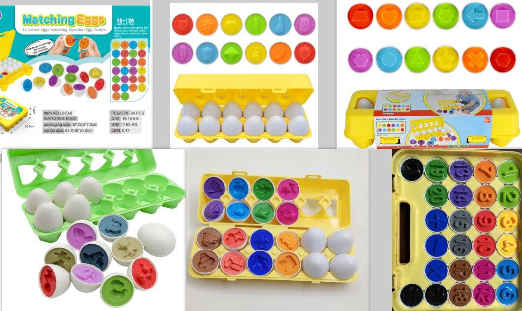 Montessori Egg Toy - Shape Matching Eggs - Bundles of Smiles